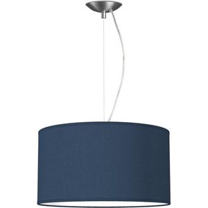 Home Sweet Home hanglamp Bling - verlichtingspendel Deluxe inclusief lampenkap - lampenkap 40/40/22cm - pendel lengte 100 cm - geschikt voor E27 LED lamp - donkerblauw