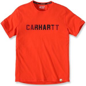 Carhartt Force Flex Block Logo T-Shirts S/S Cherry Tomato-2XL
