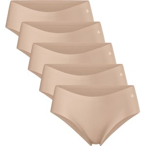 DANISH ENDURANCE Naadloze Hipsters voor Dames- Sporten & Iedere dag- 5-pack- Beige- Maat S