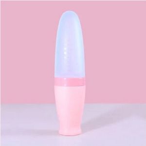 90 ml Baby Voedingslepel - Knijpfles - BPA vrij - Siliconen Zuigfles/lepel voor zuigeling - Roze