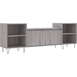 vidaXL - Tv-meubel - 160x35x55 - cm - bewerkt - hout - grijs - sonoma - eikenkleurig