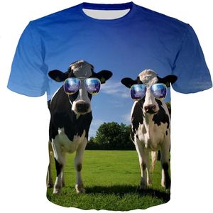 Koeien met Zonnebril Shirt Fullcolor - Unisex - Koe - Cool - Zomer - Dames en Heren t-shirt - t shirt - Boer - Boerderij