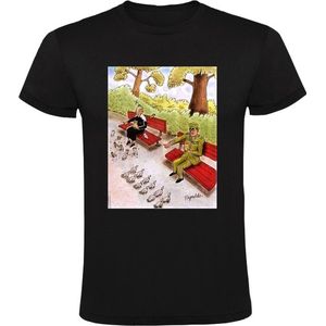 Duiven leger Heren T-shirt - soldaat - agent - vogels - grappig