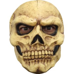 Partychimp Schedel Skelet Skull Tanned Gezichts Masker Halloween Masker voor bij Halloween Kostuum Volwassenen - Latex - One-size
