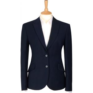 Blazer Dames 46 EU (18 UK) Brook Taverner Lange mouw Black 54% Polyester, 44% Wol, 2% Lycra