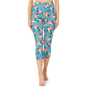 Merry Style – Leggings – Dames – 3/4 Capri – Katoen – Blauw/eenhoorn – XS - MS-MS10-411-LE