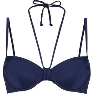 Hunkemöller Dames Badmode Voorgevormde beugel bikinitop Luxe - Blauw - maat D65