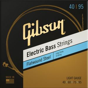 Gibson Flatwound Electric Bass Strings Long Scale Light Gauge - Snarenset voor 4-string basgitaar