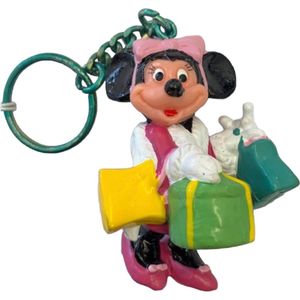 Minnie Mouse Disney speelfiguurtje - Kerst - Kerstinkopen -  sleutelhanger +/- 6 cm