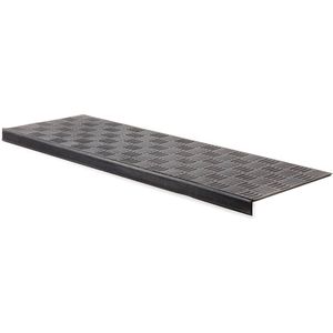 Trapmat rubber | 5 stuks | Lengte: 75 cm | Breedte: 25cm | Antislip voor traptreden | Tranenplaat motief