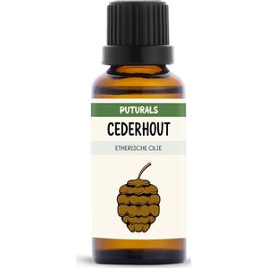 Puturals Cederhout Olie 100% Biologisch - 30ml - Puur en Vegan - Cederhout Etherische Olie voor Huid, Haar en Aromatherapie