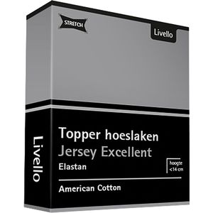 Livello Hoeslaken Topper Jersey Excellent Light Grey 250 gr 120x200 t/m 130x220