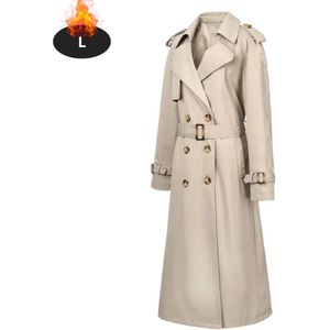Bovista Mantel Dames - Tussenmantel - Jas - Mantelpakje - Trenchcoat - Overjas - Overcoat - Winter - Lichtbruin - L