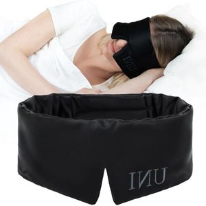 100% Moerbeizijde Slaapmasker - Zwart - Voor Hem en Haar - Verstelbaar