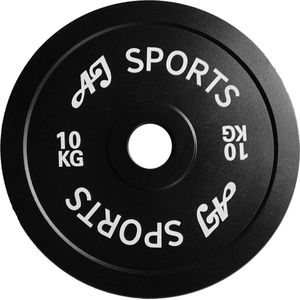 AJ-Sports Halterschijf Zwart 10 kg - halterschijven 50 mm - Gewichten set - Halters - Halterset - Halterstang - Halterbank - Fitness - Krachttraining