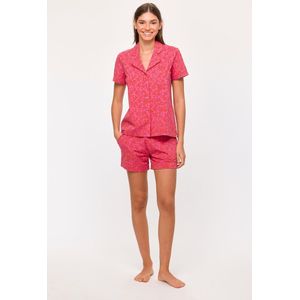 Pyjama dames woody bloes koraalprint