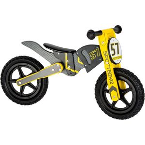 Small Foot Loopfiets Crossmotor - Loopfiets - Jongens en meisjes - Grijs