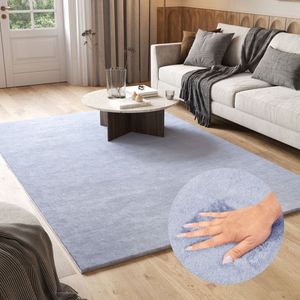 Tapiso Cuddle Vloerkleed Hoogpolig Grijs Antislip Woonkamer Tapijt Maat- 80x150