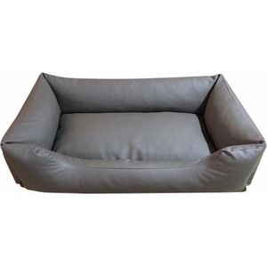 Topmast Hondensofa Hondenmand XL Antraciet Skai leer 120 x 90 cm - Grote Hond