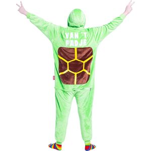 Schildpad onesie - dieren onesie - verkleedkleding - carnavalskleding - Carnaval kostuum - dames - heren – volwassenen – Van ’t padje! - maat XS/S