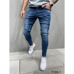 Mannen Stretchy Skinny  Jeans Hole Slim Fit Denim Hoge Kwaliteit  Jeans - W29