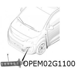 Opel Vivaro mistlamp Links/Rechts (LED) zwart 9824531480