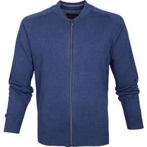 Casa Moda - Vest Zip Blauw - Heren - Maat XL - Regular-fit