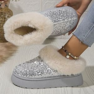 Dames Winter Snowboots 2024 - Korte Pluche Chelsea Enkellaarzen Maat 39 met Bont, Suède Plateau Flats, Warme Casual Schoenen, Modieuze Winter Laarzen, Botas Dames