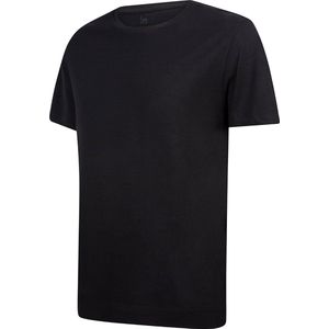 Undiemeister - T-shirt - T-Shirt heren - Casual fit - Korte mouwen - Gemaakt van Mellowood - Ronde hals - Volcano Ash (zwart) - Anti-transpirant - M