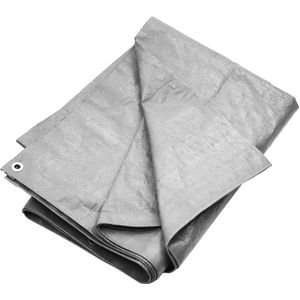 vidaXL Dekzeil 180 g/m² Grijs 3x5 m HDPE Tuinzeil - Dekzeil - Regenhoes - Watersdicht - Outdoor