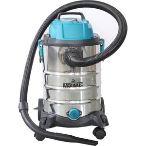 Maximus Nat en Droogzuiger 30L - Bouwstofzuiger Zonder Zak - Waterstofzuiger Incl 230v Stopcontact - Stroomkabel 4.5m - 1400W