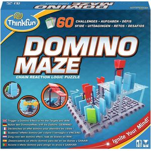ThinkFun Domino Maze - Logic Puzzel voor 1 speler vanaf 8 jaar - Met 60 opdrachtkaarten en diverse speciale stenen