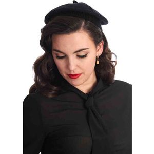 Banned - Lorelei Knitted Baret - Zwart