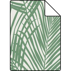Proefstaal ESTAhome behang palmbladeren jade groen - 26,5 x 21 cm - 139007-S