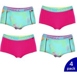4-Pack O'Neill Dames Blended Shorts Ondergoed 800762 - Roze / Blauw - Maat S