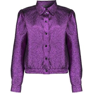 Geisha Jas Bomberjasje Met Metalic Look 43684 20 000445 Purple Dames Maat - L