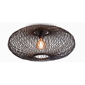 GOOD&MOJO Plafonniere Cango - Bamboe Zwart - Ø60cm - Scandinavisch,Bohemian