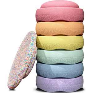 Stapelstein® | Super Confetti Rainbow Set | 6+1 | Pastel
