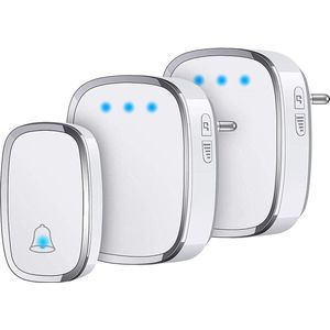 Deurbel - draadloze deurbel met ontvangers – wireless doorbell – duurzaam - eenvoudig te installeren