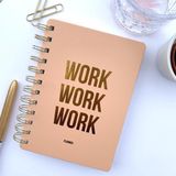 Planner Work work work Blush - Handig Meeneem Formaat - Ringband - Pastel - Stickers