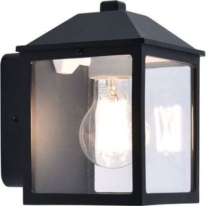 LUTEC - Spire traditionele wandlamp voor buiten - E27 - Zwart