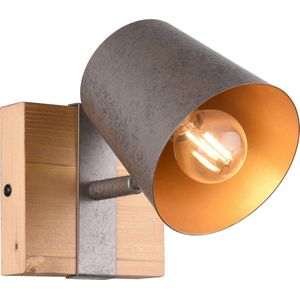 LED Wandspot - Trion Bimm - E14 Fitting - 1-lichts - Rond - Antiek Nikkel - Aluminium