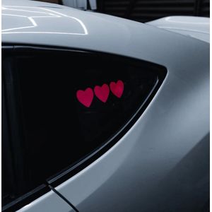 Auto Raam 3 Hearts - 3 Harten - Neon Auto Sticker - Auto verlichting - Auto LED Panel - Auto Led Strips - Verlichting Strip