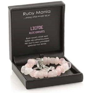 Ruby Mania Armband Roze Kwarts Nugget (Model 22)