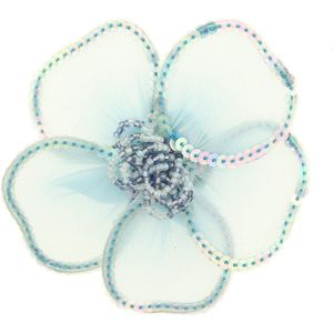 Behave® Broche bloem blauw 9 cm