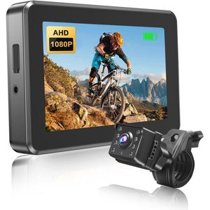 360° Fiets Achteruitrijcamera met 4,3-inch Scherm - 1080p AHD Fietsspiegel voor Veilig Rijden