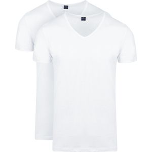 Suitable Vita T-Shirt V-Hals Wit 2-Pack - Maat 3XL - Heren - Basic T-shirts