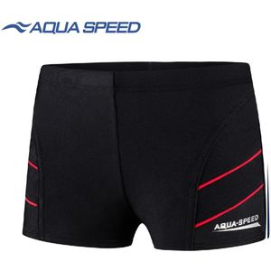 Aqua Speed Andy - Jongens Zwemboxer/ Zwembroek - Zwart/Rood 116