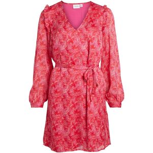 Vila Jurk Vilayla Vie L/s Short Dress/ls 14083031 Pink Yarrow Dames Maat - 44