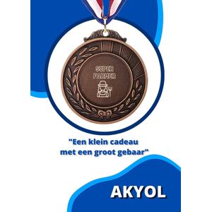 Akyol - super boerin medaille bronskleuring - Boer - familie vrienden - cadeau